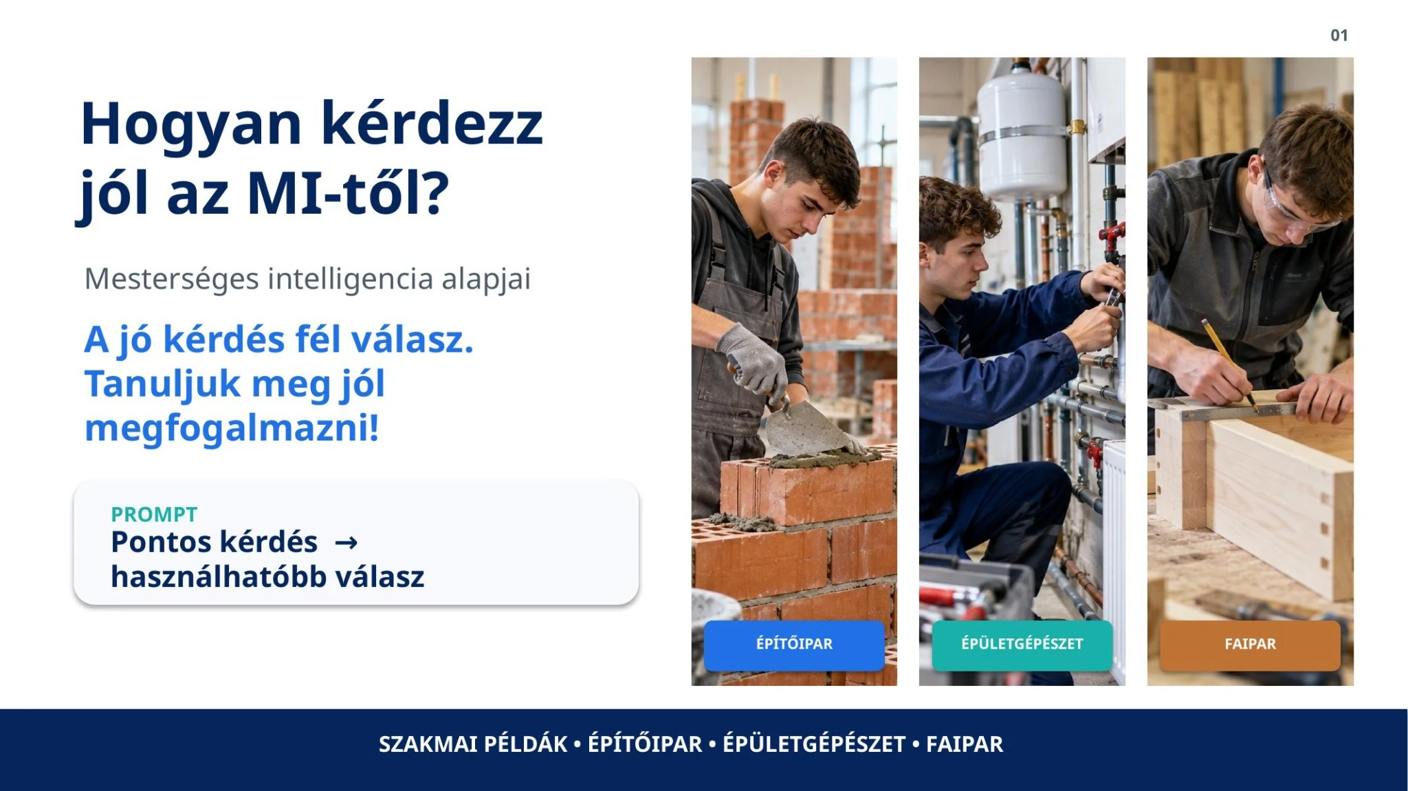 A második tananyag 1. diája